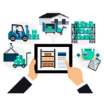 Inventory control system concept, professional manager checking goods ...